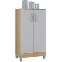 Balcao Multiuso 2 Portas 989 Damasco Off White POQQ
