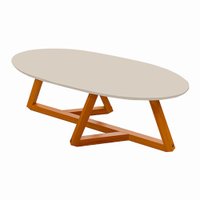 Mesa De Centro Para Sala C393 Off White Nature Tebar