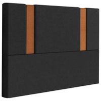 Cabeceira Casal 138 cm Veron Veludo Preto Soon