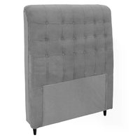 Cabeceira Solteiro 90cm Damares Suede Cinza ID Milani Store