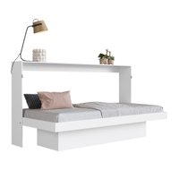 Cama Articulavel Horizontal Solteiro c/ Estacao de trabalho 90 Latino Branco