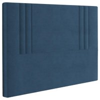Cabeceira Queen 158 cm London Veludo Azul Soon