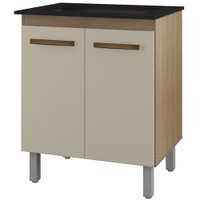 Balcao Com Tampo 70cm Para Cooktop 5 Bocas 9255 Savana Off White Mobbs