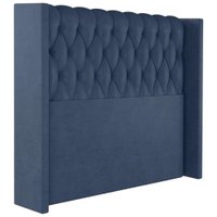Cabeceira Solteiro 88 cm Toquio Veludo Azul Soon