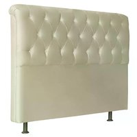 Cabeceira Solteiro 90cm Emilia Suede Marfim ID Milani Store