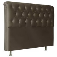 Cabeceira Solteiro 90cm Emilia Suede Marrom ID Milani Store