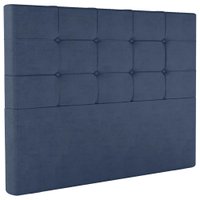 Cabeceira Casal 138 cm Berlin Veludo Azul Soon
