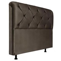 Cabeceira Solteiro 90cm Barbara Suede Marrom ID Milani Store