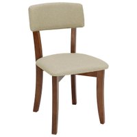 Cadeira Decorativa Estofada Luar Pes Madeira Pinhao Nacc