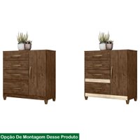 Comoda Sapateira Com Pes 4 Gav 7073 Castanho Wood Avela Wood Moval