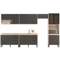 Cozinha Modulada 6 Peças FRCZ2 Avena Grafito Demobile
