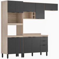 Cozinha Modulada 4 Peças FI0003 Avena Grafito Demobile