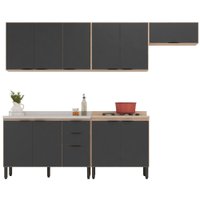 Cozinha Modulada 5 Peças FRCZ6 Avena Grafito Demobile