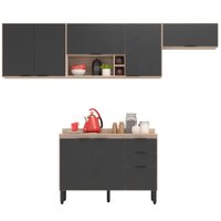 Cozinha Modulada 4 Peças FRCZ4 Avena Grafito Demobile