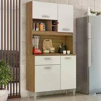 Kit Cozinha 4 Portas 1 Gaveta 91401 Amendola Branco Demobile