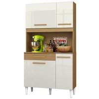 Kit Cozinha Compacta 4 Portas 2003306 91cm Atacama Off White ARMoveis