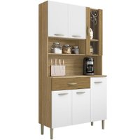 Kit Armario Cozinha 6 Portas 196GD Freijo Supremo Ripado KTP