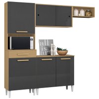 Cozinha Compacta Com Balcao 2002113x14 Atacama Grafite ARMoveis