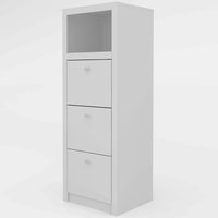 Conjunto Escritorio Completo 5 Peças CJ3 Branco Tecno Mobili