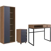 Conjunto 10 Para Escritorio 03 Peças Grafite Mel PP Milani Store