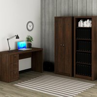 Conjunto Escritorio Completo 3 Peças CJ5 Rustico Tecno Mobili