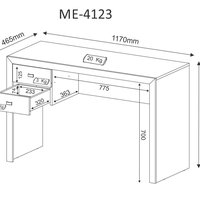 Conjunto Escritorio Completo 6 Peças CJ4 Branco Tecno Mobili