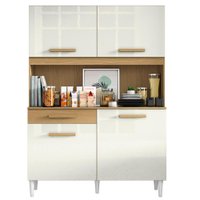 Kit Cozinha Compacta 4 Portas 2003308 121cm Atacama Off White ARMoveis