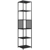Estante 180 Cm Estilo Industrial Com Tela P1023 Preto PP