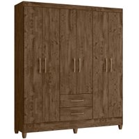 Guarda Roupa 6 Portas 9533 Castanho Wood Moval