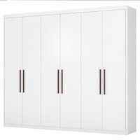 Guarda Roupa Casal 6 Portas 267cm 63370 Sumatra Branco Demobile