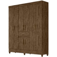 Guarda Roupa Casal 8 Portas 8353 Castanho Wood Moval
