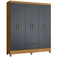 Guarda Roupa 6 Portas 9530 Freijo Cinza Moval