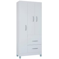 Roupeiro Solteiro 3 Portas 835 Branco POQQ