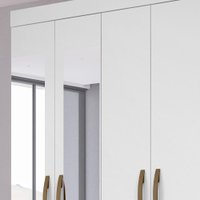 Guarda Roupa Solteiro 4 Portas Com Espelho 8524 Branco Flex Moval
