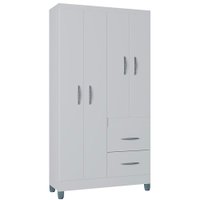 Roupeiro Solteiro 4 Portas 837 Branco POQQ