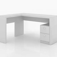 Mesa Para Escritorio De Canto ME4129 Branco Tecno Mobili