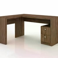 Mesa Para Escritorio De Canto ME4129 Nogal Tecno Mobili