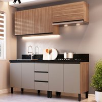 Cozinha Compacta Cedro 8 Portas 3 Gavetas