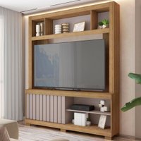 Estante para TV até 55 Polegadas 1 Porta com Ripado