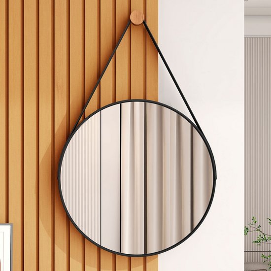 Espelho Decorativo Castanheira 50cm Preto