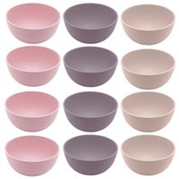 12 Bowls de Bambu Tigela Cumbuca 12x6cm Lyor Lines Sortidas Sobremesa Petiscos Frutas