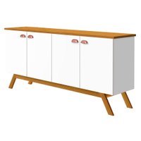 Buffet Aparador Para Sala De Jantar 4 Portas 1X742 Branco Nature Tebar