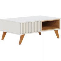 Mesa De Centro Para Sala Jeri Off White Freijo CLB