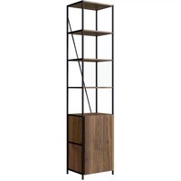 Estante Industrial 01 Porta SW015 Preto Noce Oro PP Milani Store