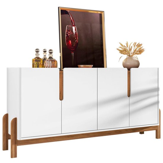 Buffet Aparador 4 Portas 170cm 050518 Branco Cedro DCASA