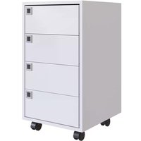 Gaveteiro Para Escritorio 4 Gavetas OB001 Branco PP Milani Store