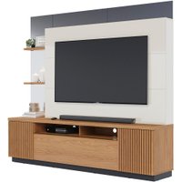Estante Home Para TV 70 Polegadas Niteroi Freijo Off White Preto CLB