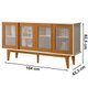 Buffet Aparador 4 Portas Sala De Jantar 12X87 Off White Nature Tebar