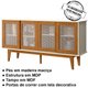 Buffet Aparador 4 Portas Sala De Jantar 12X87 Off White Nature Tebar