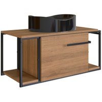 Gabinete Susp E Cuba Marmore Sintetico P1019X941012 Mell Preto PP